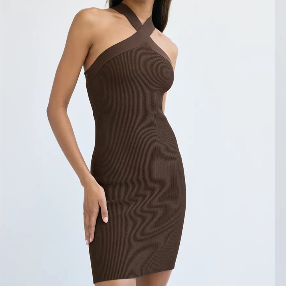 Aritiza Ribbed Halter Dress